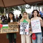 Protesto pró-Palestina pede rompimento do Brasil com Israel